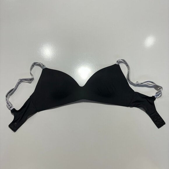 Victoria's Secret Bra T-Shirt Lightly Lined Wireless Black Sz 32DD Sexy Comfy - Picture 2 of 6